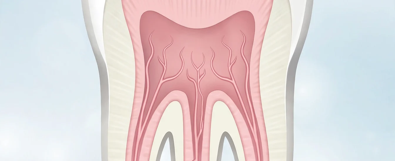 Tooth cross-section illustration showing the inner pulp - signs you need a root canal